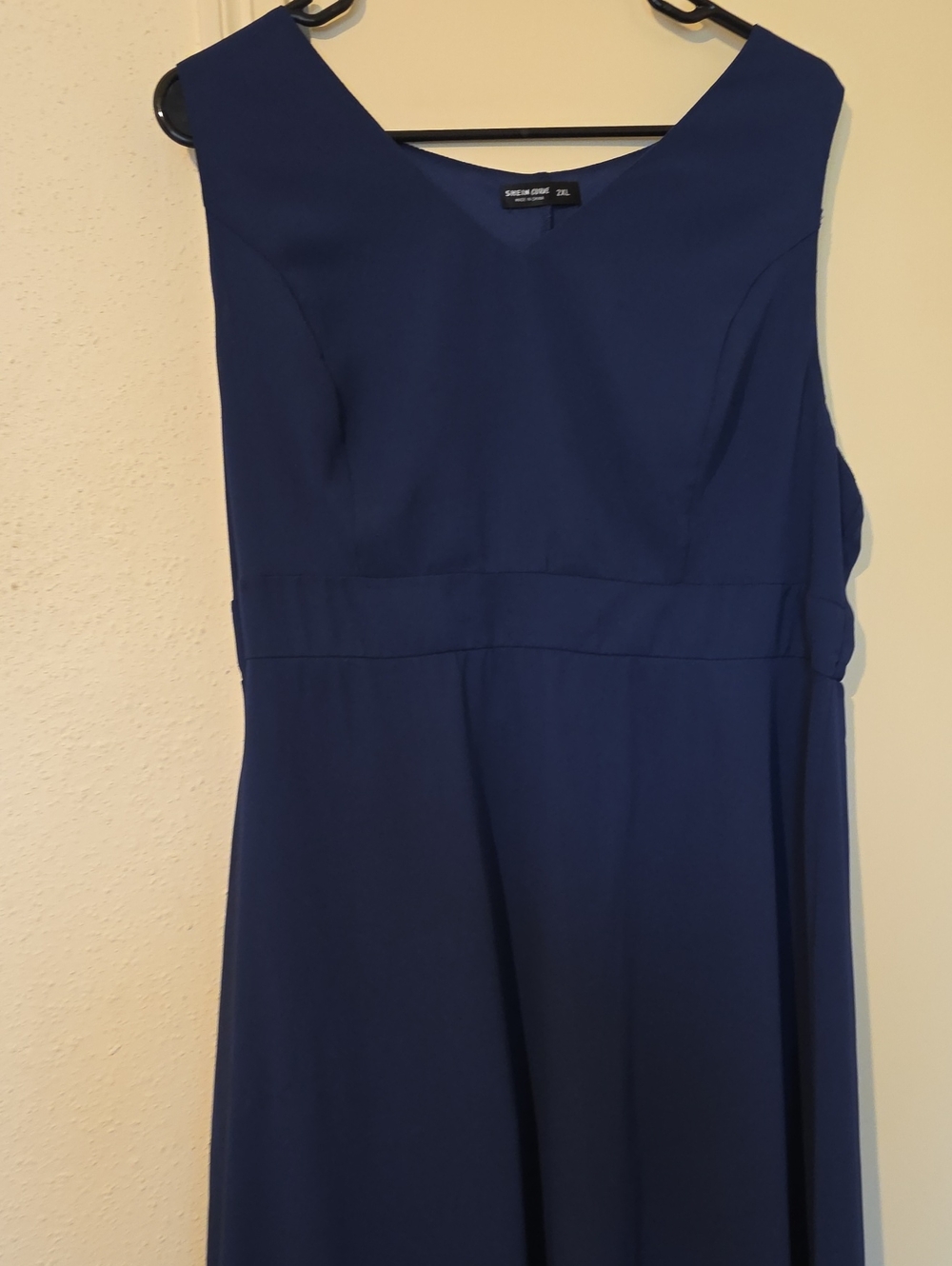 SHEIN Royal Blue Sleeveless Fit-and-Flare Dress